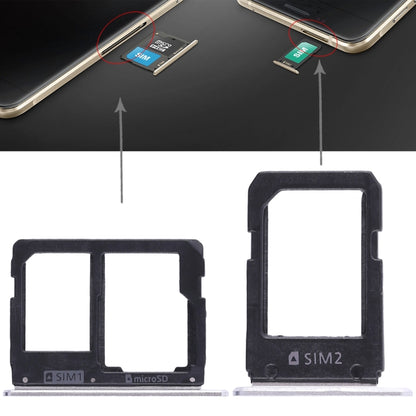 For Galaxy A5108 / A7108 2 SIM Card Tray + Micro SD Card Tray (White) - Card Tray by buy2fix | Online Shopping UK | buy2fix