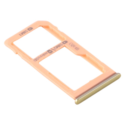 For Samsung Galaxy A60 SIM Card Tray + SIM Card Tray / Micro SD Card Tray (Gold) - Card Tray by buy2fix | Online Shopping UK | buy2fix