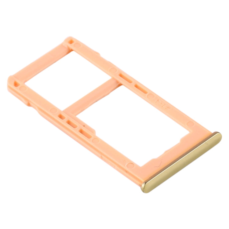 For Samsung Galaxy A60 SIM Card Tray + SIM Card Tray / Micro SD Card Tray (Gold) - Card Tray by buy2fix | Online Shopping UK | buy2fix