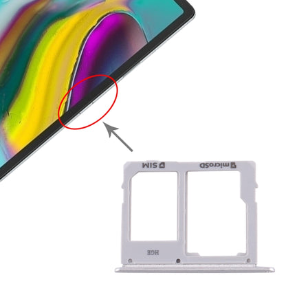 For Samsung Galaxy Tab S5e SM-T725 SIM Card Tray + Micro SD Card Tray (Silver) - Card Tray by buy2fix | Online Shopping UK | buy2fix