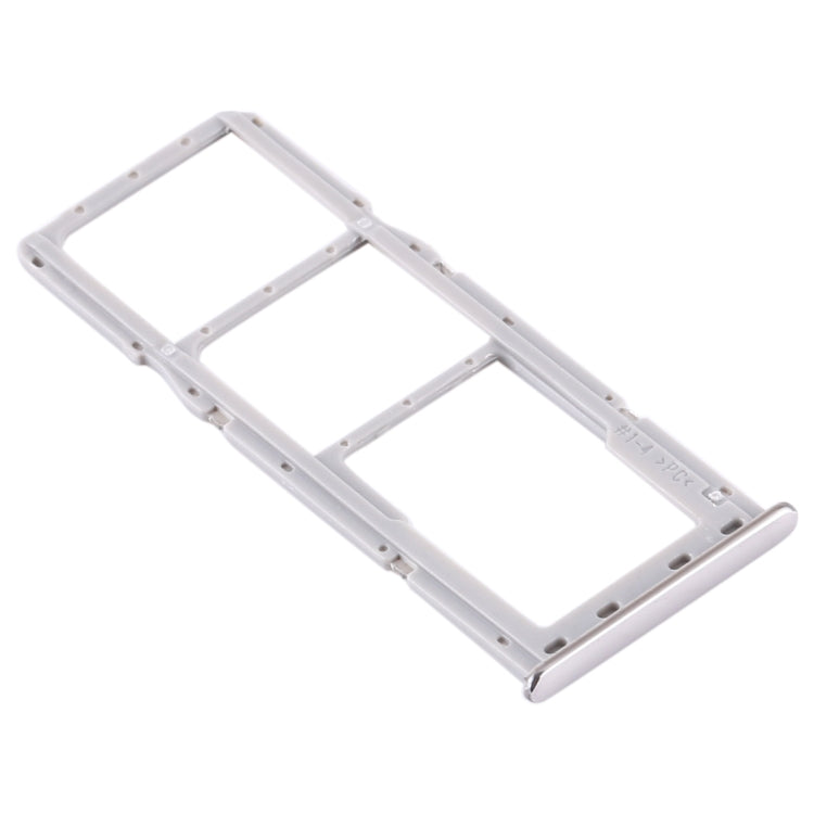 For Samsung Galaxy A71 SIM Card Tray + SIM Card Tray + Micro SD Card Tray (Silver) - Card Tray by buy2fix | Online Shopping UK | buy2fix