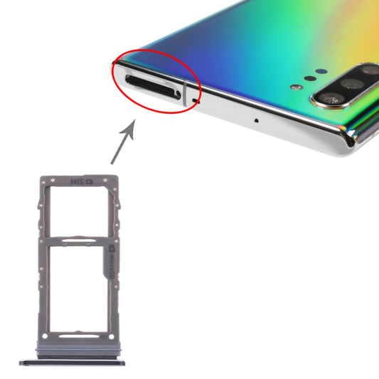 For Samsung Galaxy Note10+ SIM Card Tray / Micro SD Card Tray (Black) - Card Tray by buy2fix | Online Shopping UK | buy2fix