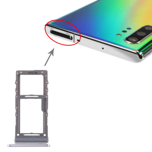 For Samsung Galaxy Note10+ SIM Card Tray / Micro SD Card Tray (Grey) - Card Tray by buy2fix | Online Shopping UK | buy2fix