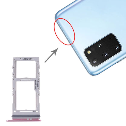 For Samsung Galaxy S20+ / Galaxy S20 Ultra SIM Card Tray + SIM Card Tray / Micro SD Card Tray (Pink) - Card Tray by buy2fix | Online Shopping UK | buy2fix