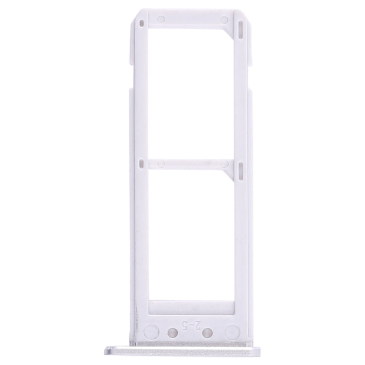 For Galaxy S6 Edge plus / S6 Edge+ 2 SIM Card Tray (Silver) - Card Tray by buy2fix | Online Shopping UK | buy2fix