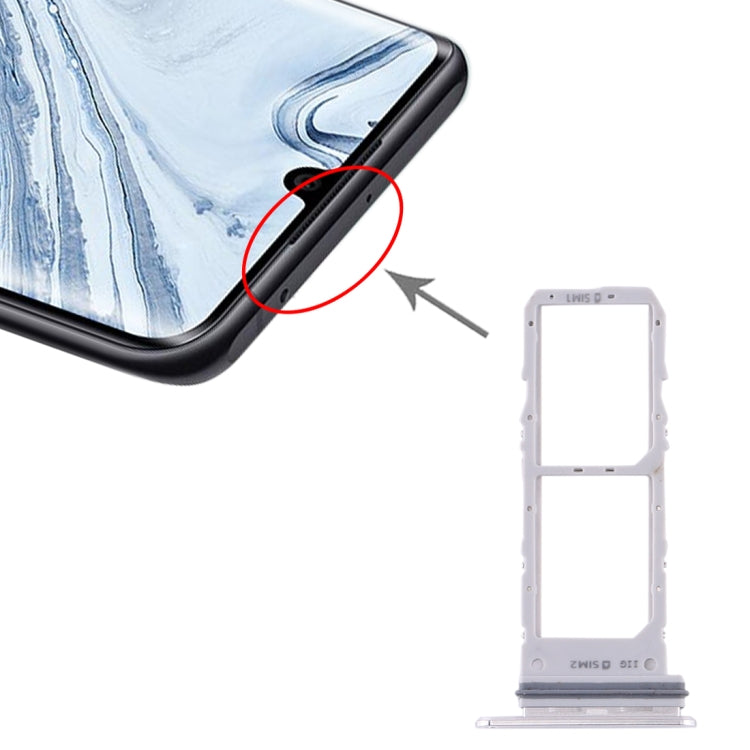 For Samsung Galaxy Note10 SIM Card Tray + SIM Card Tray (White) - Card Tray by buy2fix | Online Shopping UK | buy2fix