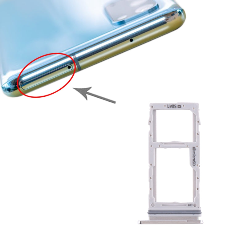 For Samsung Galaxy S20 SIM Card Tray + SIM Card Tray / Micro SD Card Tray (White) - Card Tray by buy2fix | Online Shopping UK | buy2fix