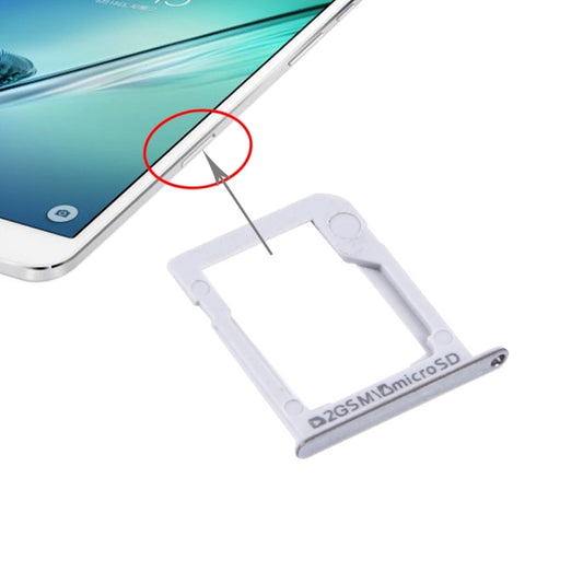 For Galaxy Tab S2 8.0 / T715 SIM Card Tray and Micro SD Card Tray(White) - Card Tray by buy2fix | Online Shopping UK | buy2fix