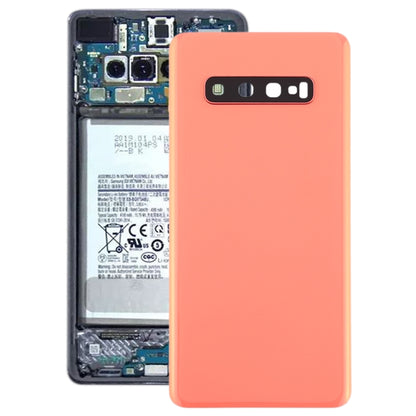 For Galaxy S10+ Battery Back Cover with Camera Lens (Pink) - Back Cover by buy2fix | Online Shopping UK | buy2fix