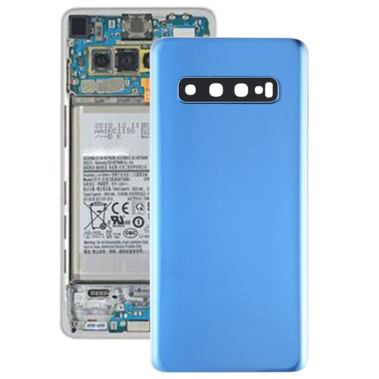 For Galaxy S10 Battery Back Cover with Camera Lens (Blue) - Back Cover by buy2fix | Online Shopping UK | buy2fix