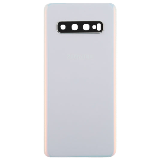 For Galaxy S10 Battery Back Cover with Camera Lens (White) - Back Cover by buy2fix | Online Shopping UK | buy2fix