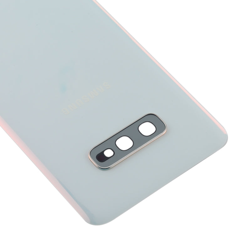 For Galaxy S10e Battery Back Cover with Camera Lens (White) - Back Cover by buy2fix | Online Shopping UK | buy2fix