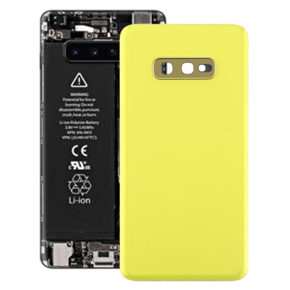 For Galaxy S10e Battery Back Cover with Camera Lens (Yellow) - Back Cover by buy2fix | Online Shopping UK | buy2fix