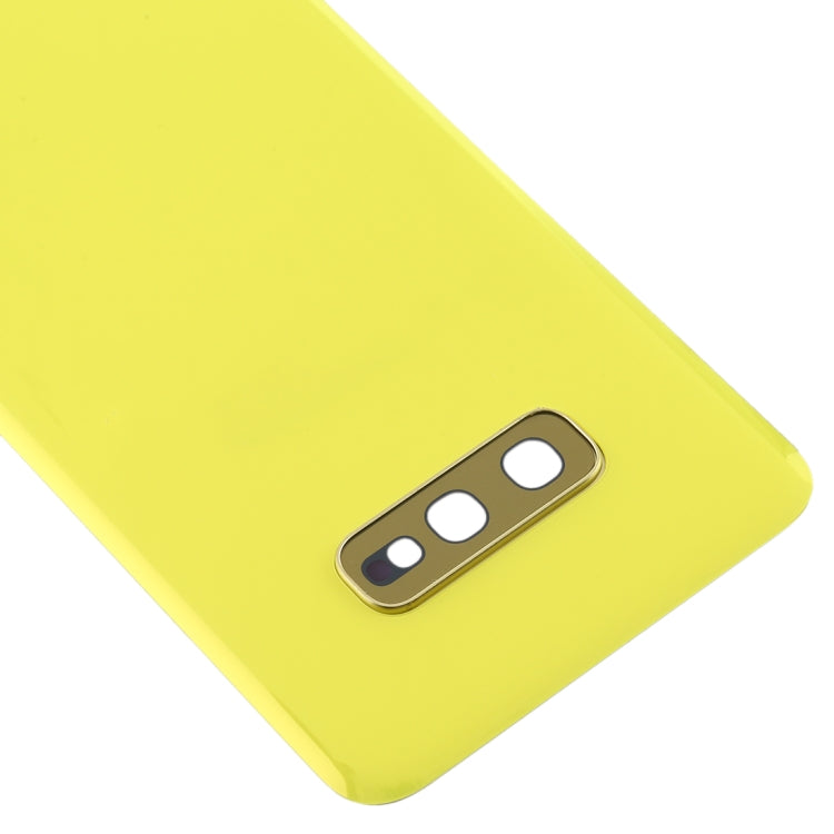 For Galaxy S10e Battery Back Cover with Camera Lens (Yellow) - Back Cover by buy2fix | Online Shopping UK | buy2fix