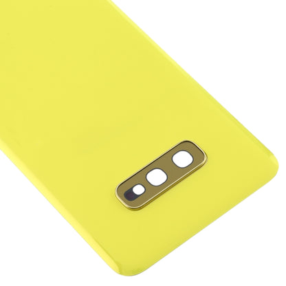 For Galaxy S10e Battery Back Cover with Camera Lens (Yellow) - Back Cover by buy2fix | Online Shopping UK | buy2fix