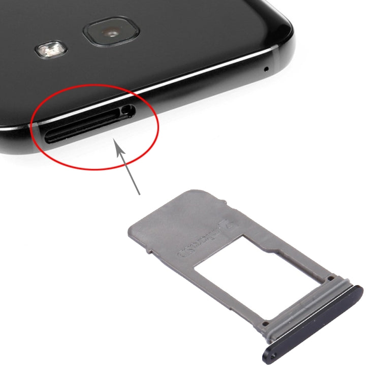 For Galaxy A5 (2017) / A520 & A7 (2017) / A720 SIM Card Tray + Micro SD Card Tray, Single Card (Black) - Card Tray by buy2fix | Online Shopping UK | buy2fix