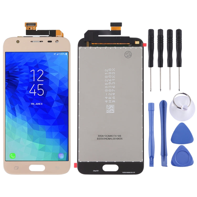 OEM LCD Screen for Galaxy J3 (2018) / J337 with Digitizer Full Assembly (Gold) - LCD Screen by buy2fix | Online Shopping UK | buy2fix