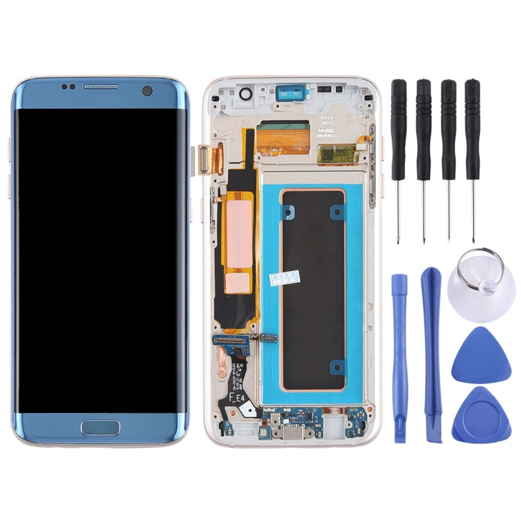 Original Super AMOLED Material LCD Screen and Digitizer Full Assembly(with Frame / Charging Port Flex Cable / Power Button Flex Cable / Volume Button Flex Cable) for Galaxy S7 Edge / G935F / G935FD(Blue) - LCD Screen by buy2fix | Online Shopping UK | buy2fix