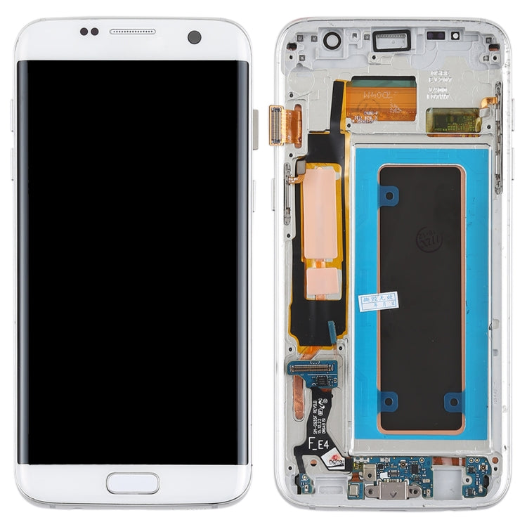 Original Super AMOLED Material LCD Screen and Digitizer Full Assembly(with Frame / Charging Port Flex Cable / Power Button Flex Cable / Volume Button Flex Cable) for Galaxy S7 Edge / G935F / G935FD(White) - LCD Screen by buy2fix | Online Shopping UK | buy2fix