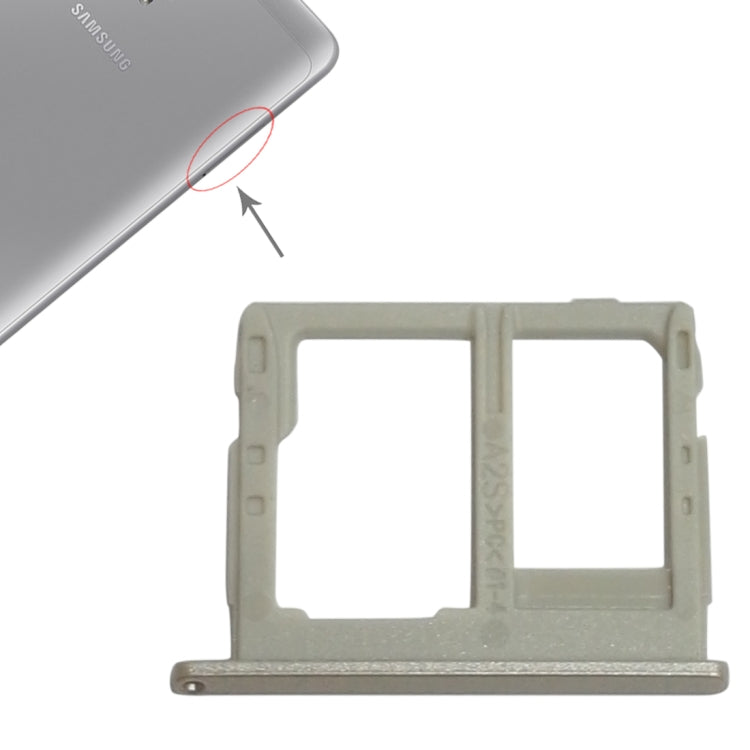 For Galaxy Tab A 8.0 / T380 / T385 SIM Card Tray +  Micro SD Card Tray (Gold) - Card Tray by buy2fix | Online Shopping UK | buy2fix