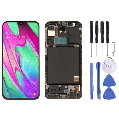 Original Super AMOLED LCD Screen with Frame for Galaxy A40 SM-A405F with Digitizer Full Assembly (Black) - LCD Screen by buy2fix | Online Shopping UK | buy2fix
