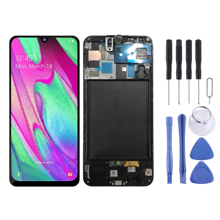 Original LCD Screen with Frame for Galaxy A50 SM-A505F with Digitizer Full Assembly(Black) - LCD Screen by buy2fix | Online Shopping UK | buy2fix