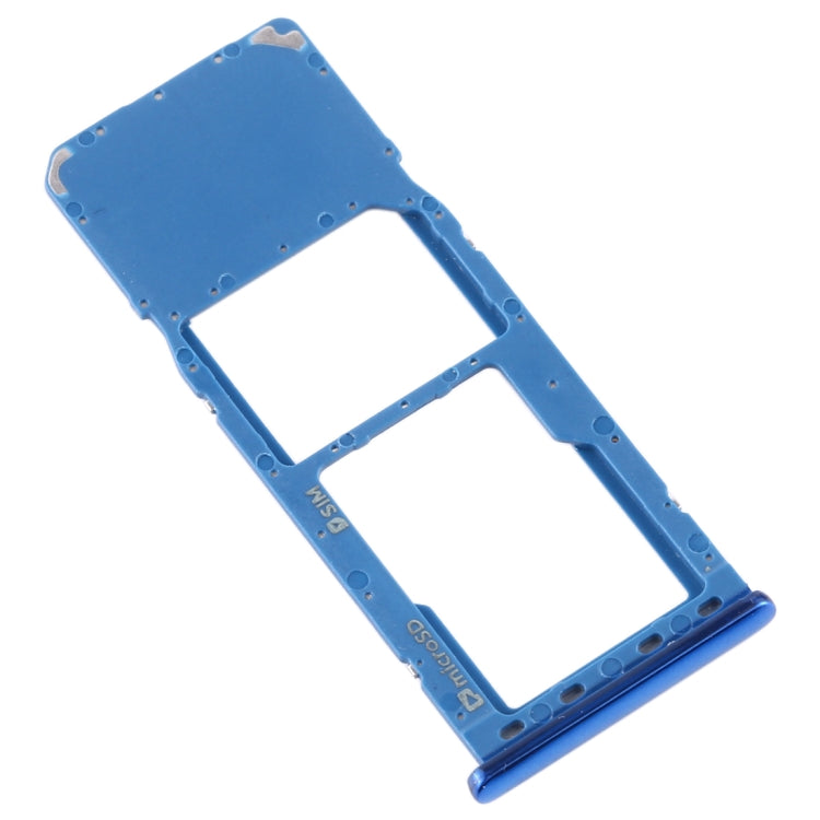 For Galaxy A7 (2018) / A750F SIM Card Tray + Micro SD Card Tray (Blue) - Card Tray by buy2fix | Online Shopping UK | buy2fix