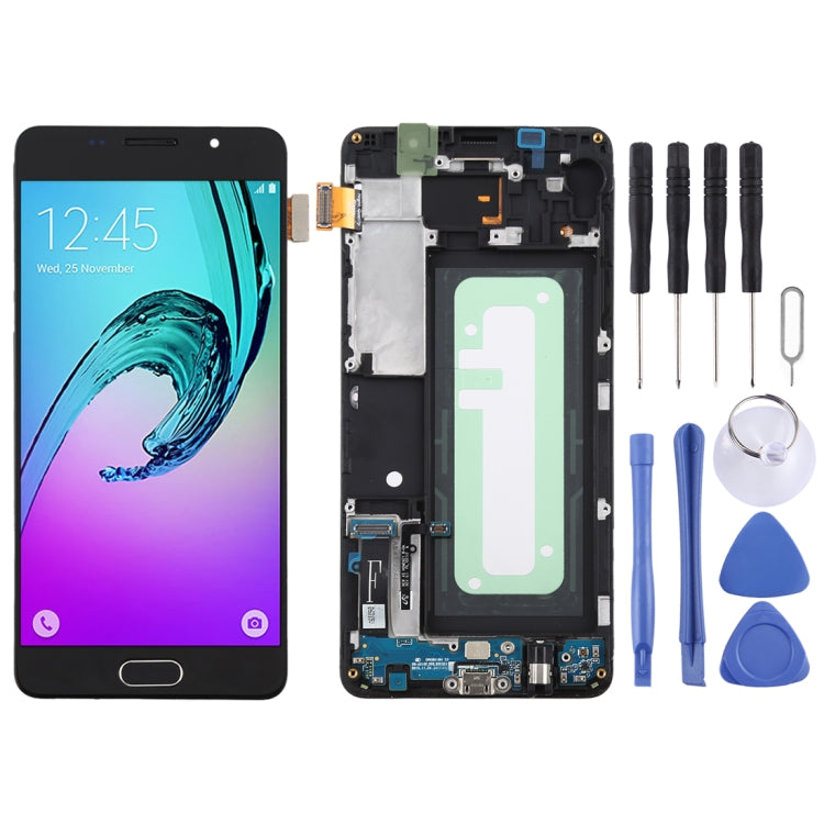 TFT LCD Screen for Galaxy A5 (2016) / A510F Digitizer Full Assembly with Frame (Black) - LCD Screen by buy2fix | Online Shopping UK | buy2fix