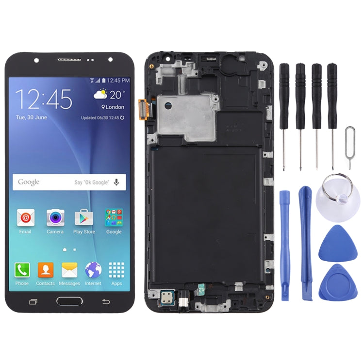 TFT LCD Screen for Galaxy J7 (2015) / J700F Digitizer Full Assembly with Frame (Black) - LCD Screen by buy2fix | Online Shopping UK | buy2fix