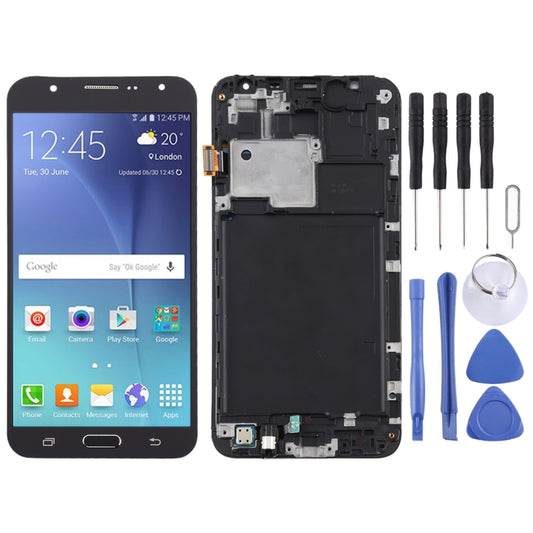 TFT LCD Screen for Galaxy J7 (2015) / J700F Digitizer Full Assembly with Frame (Black) - LCD Screen by buy2fix | Online Shopping UK | buy2fix