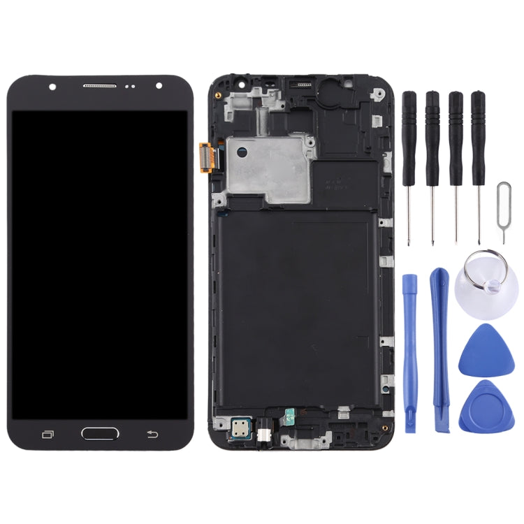 TFT LCD Screen for Galaxy J7 (2015) / J700F Digitizer Full Assembly with Frame (Black) - LCD Screen by buy2fix | Online Shopping UK | buy2fix