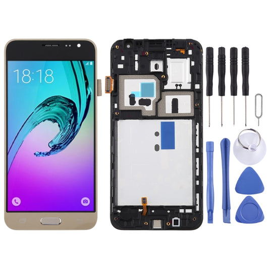 TFT LCD Screen for Galaxy J3 (2016) / J320F Digitizer Full Assembly with Frame (Gold) - LCD Screen by buy2fix | Online Shopping UK | buy2fix