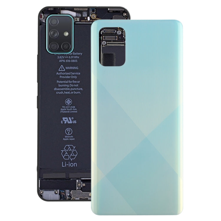 For Galaxy A71 Original Battery Back Cover (Blue) - Back Cover by buy2fix | Online Shopping UK | buy2fix