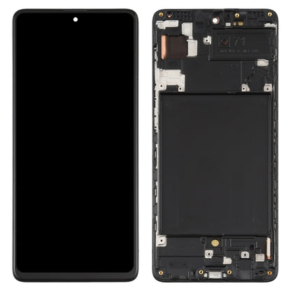 Original Super AMOLED LCD Screen for Galaxy A71 Digitizer Full Assembly with Frame (Black) - LCD Screen by buy2fix | Online Shopping UK | buy2fix