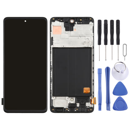 Original Super AMOLED LCD Screen for Galaxy A51 4G Digitizer Full Assembly with Frame (Black) - LCD Screen by buy2fix | Online Shopping UK | buy2fix