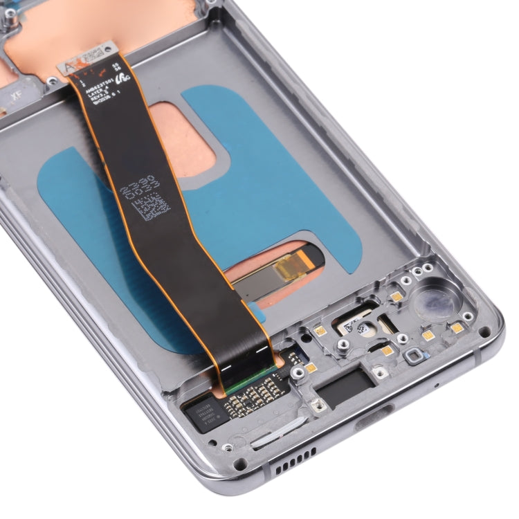 Original Dynamic AMOLED Material LCD Screen and Digitizer Full Assembly with Frame for Samsung Galaxy S20 4G SM-G980(Grey) - LCD Screen by buy2fix | Online Shopping UK | buy2fix