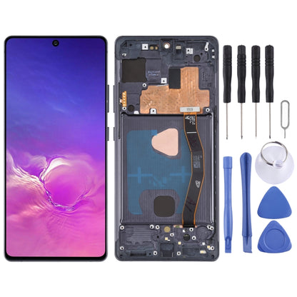 Original Super AMOLED Material LCD Screen and Digitizer Full Assembly with Frame for Galaxy S10 Lite(Black) - LCD Screen by buy2fix | Online Shopping UK | buy2fix