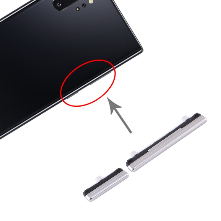 For Samsung Galaxy Note10+ Power Button and Volume Control Button(Silver) - Home key & Side Key by buy2fix | Online Shopping UK | buy2fix