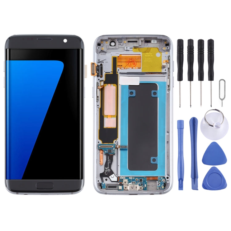 OLED LCD Screen for Samsung Galaxy S7 Edge / SM-G935F Digitizer Full Assembly with Frame (Black) - LCD Screen by buy2fix | Online Shopping UK | buy2fix