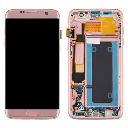 OLED LCD Screen for Samsung Galaxy S7 Edge / SM-G935F Digitizer Full Assembly with Frame (Pink) - LCD Screen by buy2fix | Online Shopping UK | buy2fix