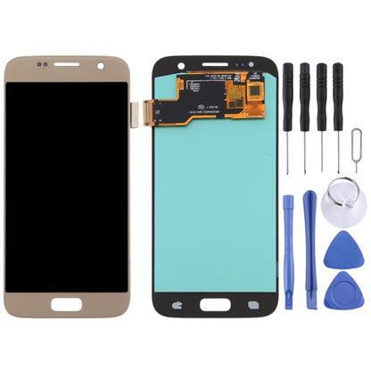 OLED LCD Screen for Samsung Galaxy S7 with Digitizer Full Assembly (Gold) - LCD Screen by buy2fix | Online Shopping UK | buy2fix