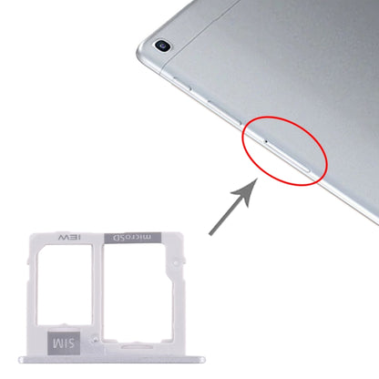 For Samsung Galaxy Tab A 10.1 (2019) / SM-T515 SIM Card Tray + Micro SD Card Tray (Silver) - Card Tray by buy2fix | Online Shopping UK | buy2fix