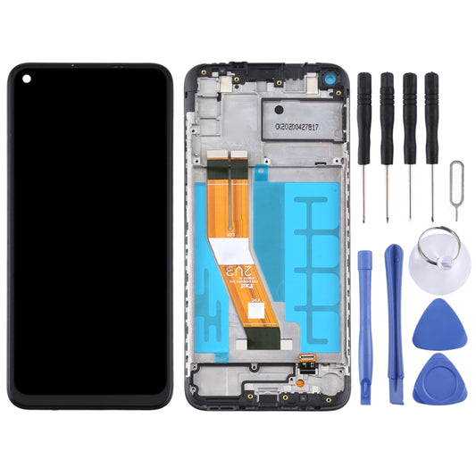 OEM LCD Screen for Samsung Galaxy A11 Digitizer Full Assembly with Frame (Black) - LCD Screen by buy2fix | Online Shopping UK | buy2fix