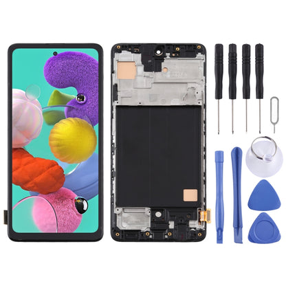 TFT Material LCD Screen and Digitizer Full Assembly With Frame, Not Supporting Fingerprint Identification for Samsung Galaxy A51 4G(Black) - LCD Screen by buy2fix | Online Shopping UK | buy2fix