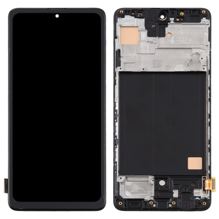 TFT Material LCD Screen and Digitizer Full Assembly With Frame, Not Supporting Fingerprint Identification for Samsung Galaxy A51 4G(Black) - LCD Screen by buy2fix | Online Shopping UK | buy2fix