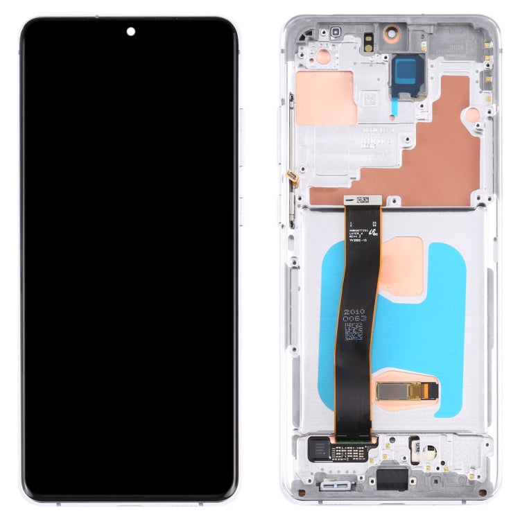 Original Super AMOLED LCD Screen for Samsung Galaxy S20 Ultra 4G/S20 Ultra 5G Digitizer Full Assembly with Frame (Silver) - LCD Screen by buy2fix | Online Shopping UK | buy2fix