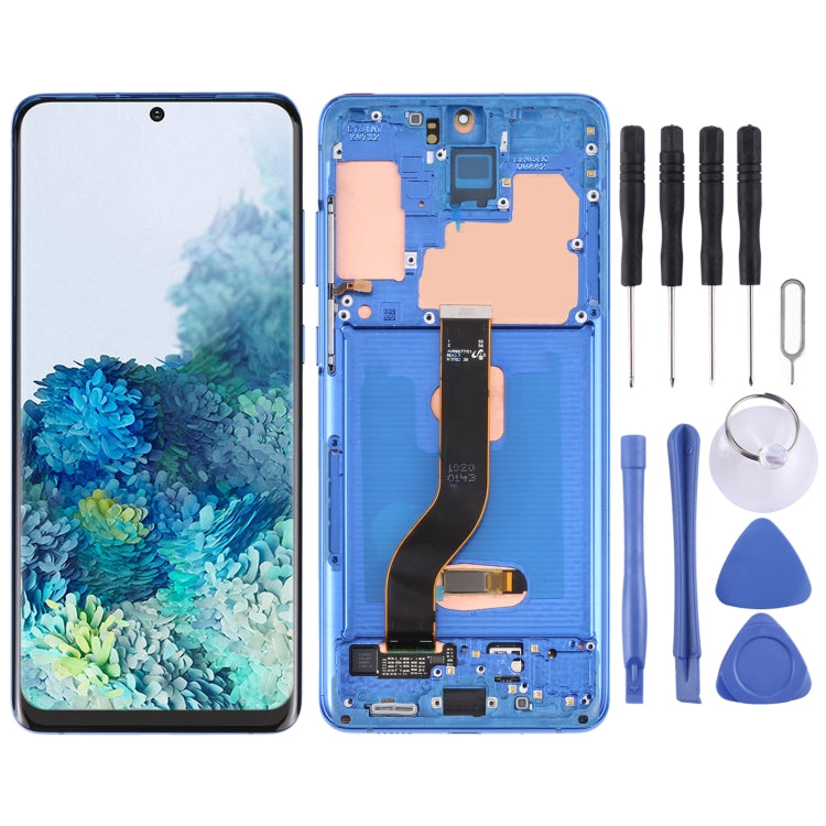 Original Super AMOLED LCD Screen for Samsung Galaxy S20+ 5G SM-G986B/G985 Digitizer Full Assembly with Frame (Dark Blue) - LCD Screen by buy2fix | Online Shopping UK | buy2fix