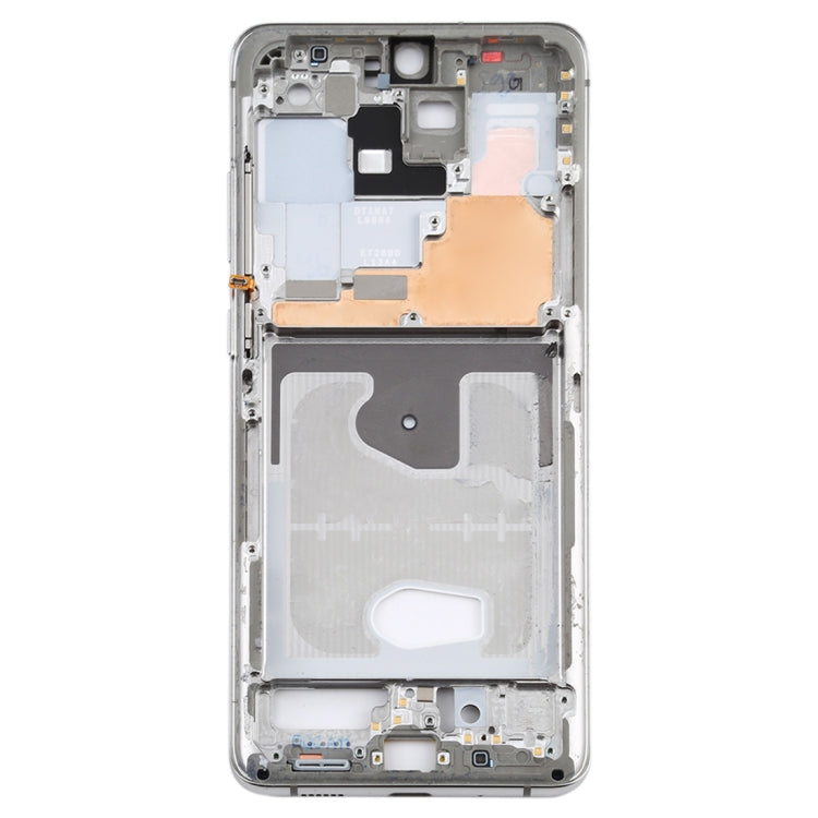 For Samsung Galaxy S20 Ultra  Middle Frame Bezel Plate with Side Keys (Silver) - Frame Bezel Plate by buy2fix | Online Shopping UK | buy2fix