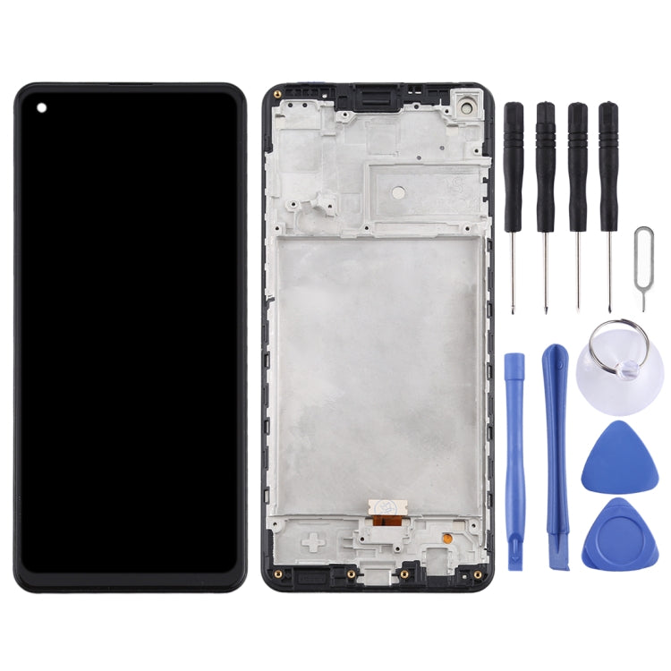 OEM LCD Screen for Samsung Galaxy A21s / SM-A217 Digitizer Full Assembly with Frame (Black) - LCD Screen by buy2fix | Online Shopping UK | buy2fix