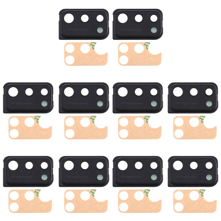 For Samsung Galaxy A41 10pcs Camera Lens Cover (Black) - Camera Series by buy2fix | Online Shopping UK | buy2fix